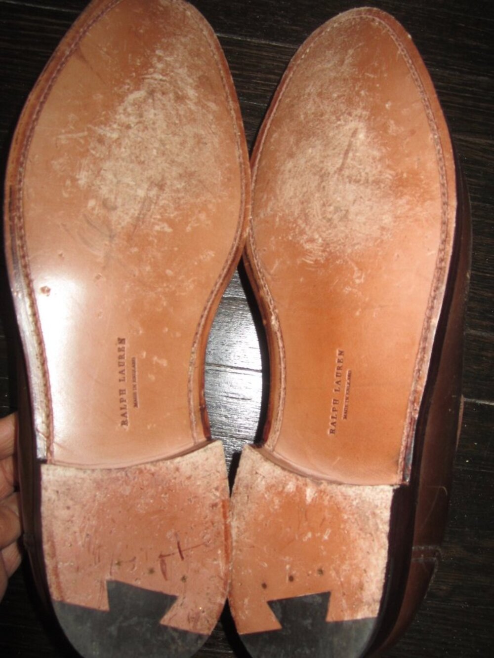 RALPH LAUREN Crockett & Jones Marlow Shell Cordovan Tassel Loafer Shoes 10 1/2 D - Picture 9 of 12